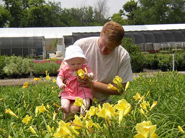 Alan holding baby lily