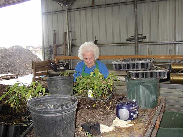 Aunt Mimi volunteering at PVN